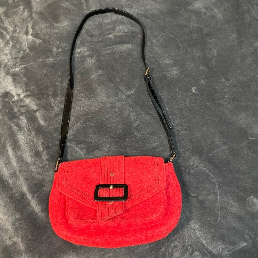 Kate Spade Walker Park Red Felted Wool Purse